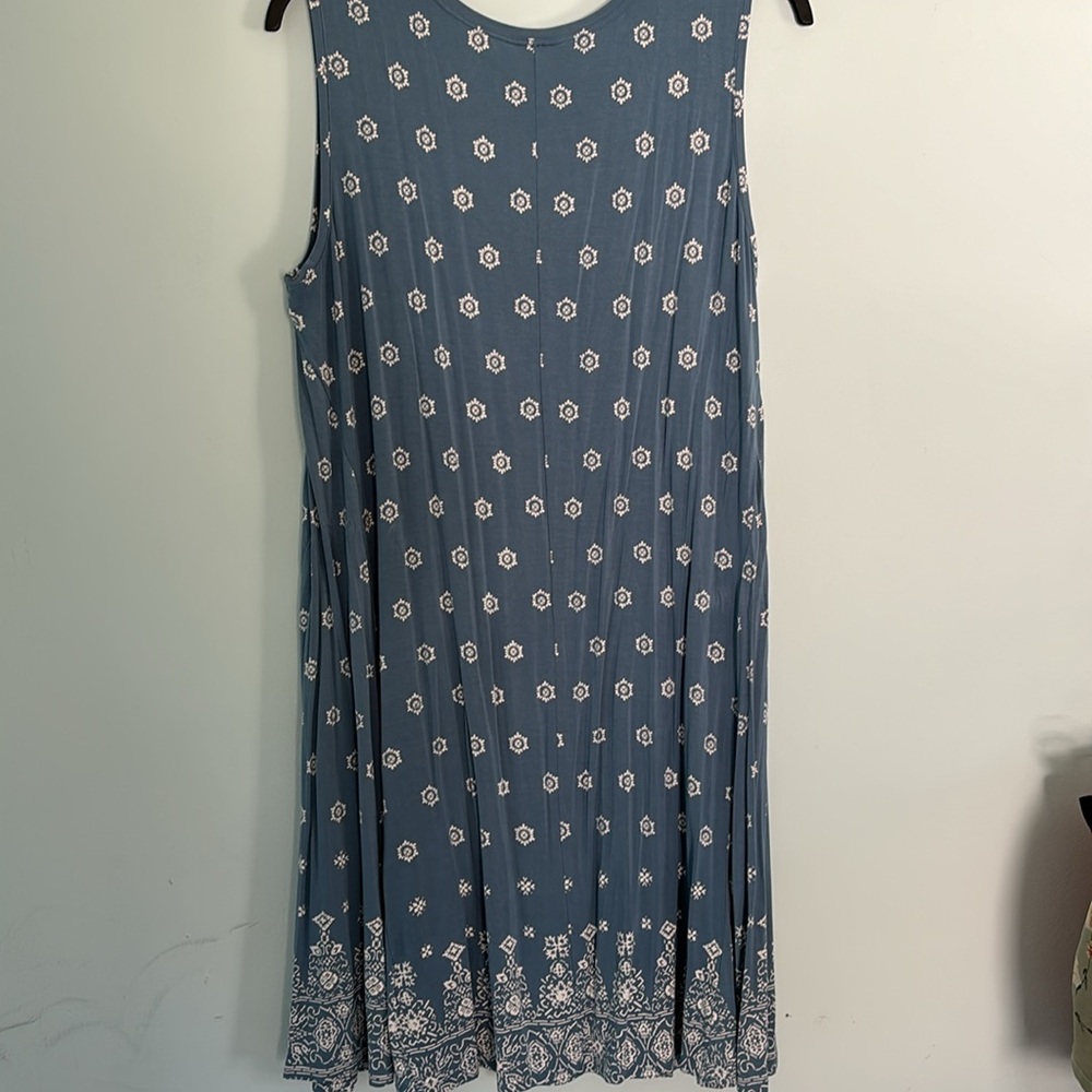 Style & Co. blue printed sleeveless dress, size 3X - Picture 6 of 6